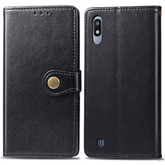 Handytasche Stand Schutzhülle Flip Leder Hülle S05D für Samsung Galaxy A10 Schwarz