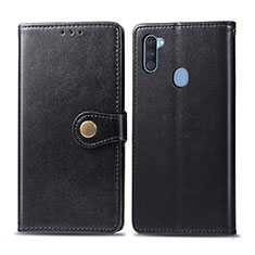 Handytasche Stand Schutzhülle Flip Leder Hülle S05D für Samsung Galaxy A11 Schwarz