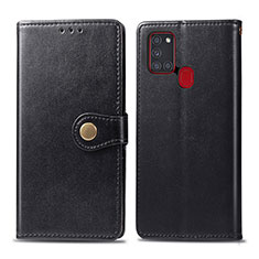 Handytasche Stand Schutzhülle Flip Leder Hülle S05D für Samsung Galaxy A21s Schwarz