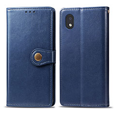 Handytasche Stand Schutzhülle Flip Leder Hülle S05D für Samsung Galaxy M01 Core Blau