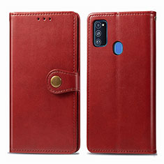 Handytasche Stand Schutzhülle Flip Leder Hülle S05D für Samsung Galaxy M21 Rot