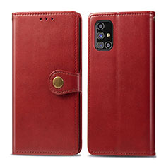 Handytasche Stand Schutzhülle Flip Leder Hülle S05D für Samsung Galaxy M31s Rot