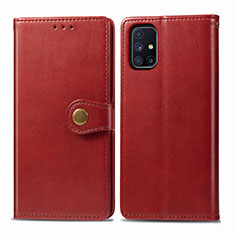 Handytasche Stand Schutzhülle Flip Leder Hülle S05D für Samsung Galaxy M51 Rot