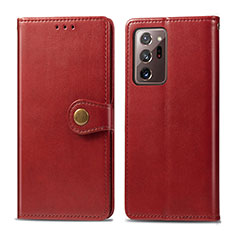 Handytasche Stand Schutzhülle Flip Leder Hülle S05D für Samsung Galaxy Note 20 Ultra 5G Rot