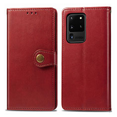 Handytasche Stand Schutzhülle Flip Leder Hülle S05D für Samsung Galaxy S20 Ultra 5G Rot