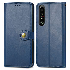 Handytasche Stand Schutzhülle Flip Leder Hülle S05D für Sony Xperia 1 III Blau