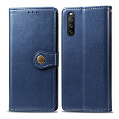 Handytasche Stand Schutzhülle Flip Leder Hülle S05D für Sony Xperia 10 III Blau