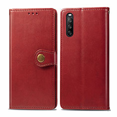 Handytasche Stand Schutzhülle Flip Leder Hülle S05D für Sony Xperia 10 III Lite Rot