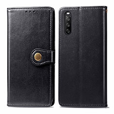 Handytasche Stand Schutzhülle Flip Leder Hülle S05D für Sony Xperia 10 III Lite Schwarz