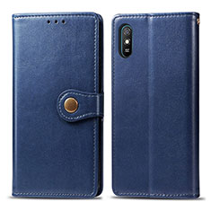 Handytasche Stand Schutzhülle Flip Leder Hülle S05D für Xiaomi Redmi 9A Blau