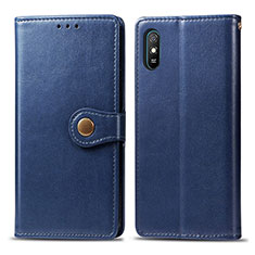 Handytasche Stand Schutzhülle Flip Leder Hülle S05D für Xiaomi Redmi 9i Blau