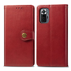 Handytasche Stand Schutzhülle Flip Leder Hülle S05D für Xiaomi Redmi Note 10 Pro 4G Rot
