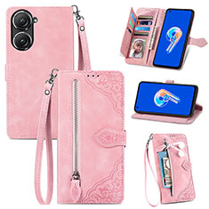 Handytasche Stand Schutzhülle Flip Leder Hülle S06D für Asus Zenfone 9 Violett