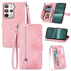 Handytasche Stand Schutzhülle Flip Leder Hülle S06D für HTC U23 5G Rosa