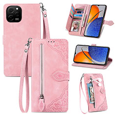 Handytasche Stand Schutzhülle Flip Leder Hülle S06D für Huawei Enjoy 50z Rosa