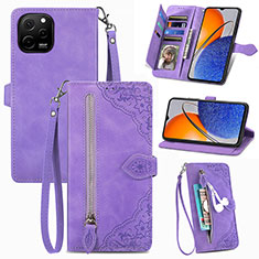 Handytasche Stand Schutzhülle Flip Leder Hülle S06D für Huawei Enjoy 50z Violett