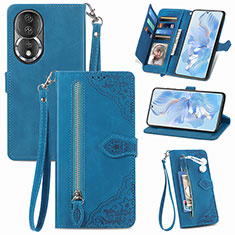 Handytasche Stand Schutzhülle Flip Leder Hülle S06D für Huawei Honor 80 5G Blau