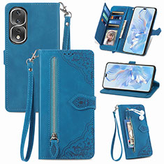 Handytasche Stand Schutzhülle Flip Leder Hülle S06D für Huawei Honor 80 Pro 5G Blau