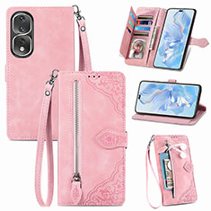 Handytasche Stand Schutzhülle Flip Leder Hülle S06D für Huawei Honor 80 Pro 5G Rosa