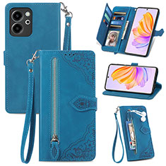 Handytasche Stand Schutzhülle Flip Leder Hülle S06D für Huawei Honor 80 SE 5G Blau