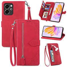 Handytasche Stand Schutzhülle Flip Leder Hülle S06D für Huawei Honor 80 SE 5G Rot