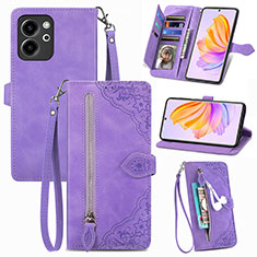 Handytasche Stand Schutzhülle Flip Leder Hülle S06D für Huawei Honor 80 SE 5G Violett