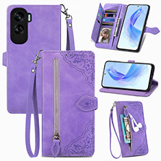 Handytasche Stand Schutzhülle Flip Leder Hülle S06D für Huawei Honor 90 Lite 5G Violett