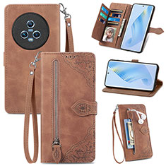 Handytasche Stand Schutzhülle Flip Leder Hülle S06D für Huawei Honor Magic5 5G Braun