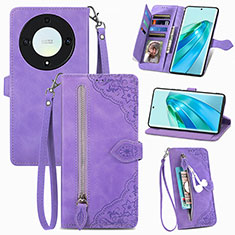 Handytasche Stand Schutzhülle Flip Leder Hülle S06D für Huawei Honor Magic5 Lite 5G Violett