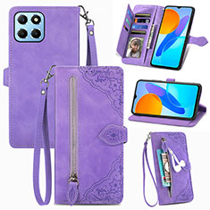 Handytasche Stand Schutzhülle Flip Leder Hülle S06D für Huawei Honor X6 5G Violett