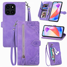 Handytasche Stand Schutzhülle Flip Leder Hülle S06D für Huawei Honor X6a Violett