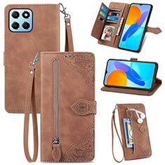 Handytasche Stand Schutzhülle Flip Leder Hülle S06D für Huawei Honor X6S Braun