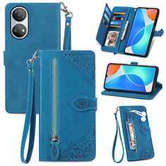 Handytasche Stand Schutzhülle Flip Leder Hülle S06D für Huawei Honor X7 Blau