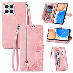 Handytasche Stand Schutzhülle Flip Leder Hülle S06D für Huawei Honor X8 4G Rosa