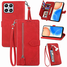 Handytasche Stand Schutzhülle Flip Leder Hülle S06D für Huawei Honor X8 4G Rot