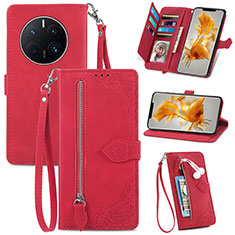 Handytasche Stand Schutzhülle Flip Leder Hülle S06D für Huawei Mate 50 Pro Rot