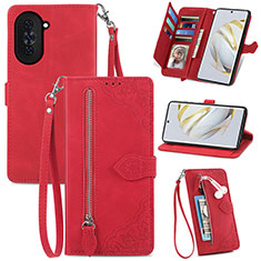 Handytasche Stand Schutzhülle Flip Leder Hülle S06D für Huawei Nova 10 Rot