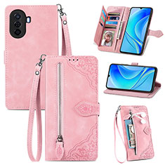 Handytasche Stand Schutzhülle Flip Leder Hülle S06D für Huawei Nova Y70 Plus Rosa