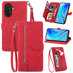 Handytasche Stand Schutzhülle Flip Leder Hülle S06D für Huawei Nova Y70 Plus Rot