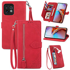 Handytasche Stand Schutzhülle Flip Leder Hülle S06D für Motorola Moto Edge 40 Pro 5G Rot