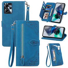 Handytasche Stand Schutzhülle Flip Leder Hülle S06D für Motorola Moto G13 Blau