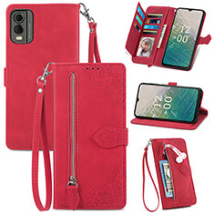 Handytasche Stand Schutzhülle Flip Leder Hülle S06D für Nokia C32 Rot