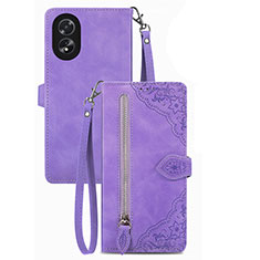 Handytasche Stand Schutzhülle Flip Leder Hülle S06D für Oppo A38 Violett