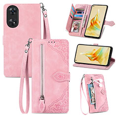 Handytasche Stand Schutzhülle Flip Leder Hülle S06D für Oppo Reno8 T 4G Rosa