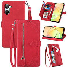 Handytasche Stand Schutzhülle Flip Leder Hülle S06D für Realme 10 4G Rot