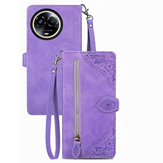 Handytasche Stand Schutzhülle Flip Leder Hülle S06D für Realme 11 5G Violett