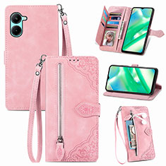 Handytasche Stand Schutzhülle Flip Leder Hülle S06D für Realme C33 Rosa