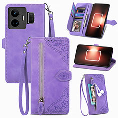 Handytasche Stand Schutzhülle Flip Leder Hülle S06D für Realme GT Neo5 5G Violett