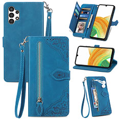 Handytasche Stand Schutzhülle Flip Leder Hülle S06D für Samsung Galaxy A13 4G Blau