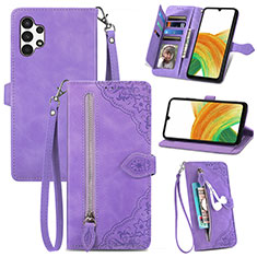 Handytasche Stand Schutzhülle Flip Leder Hülle S06D für Samsung Galaxy A13 4G Violett